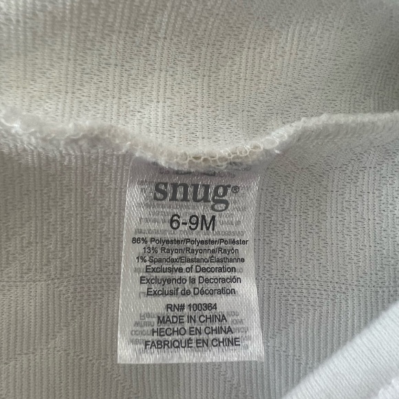 Snug Baby Cable Knit Footed Romper White 6–9M Unisex Cozy Knit One Piece - Picture 8 of 8